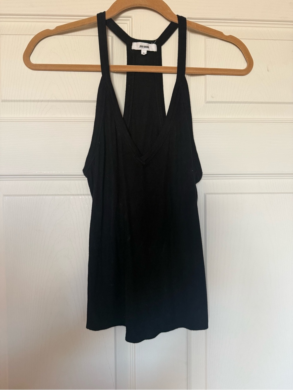 Joah Brown Black Ribbed Tank Top